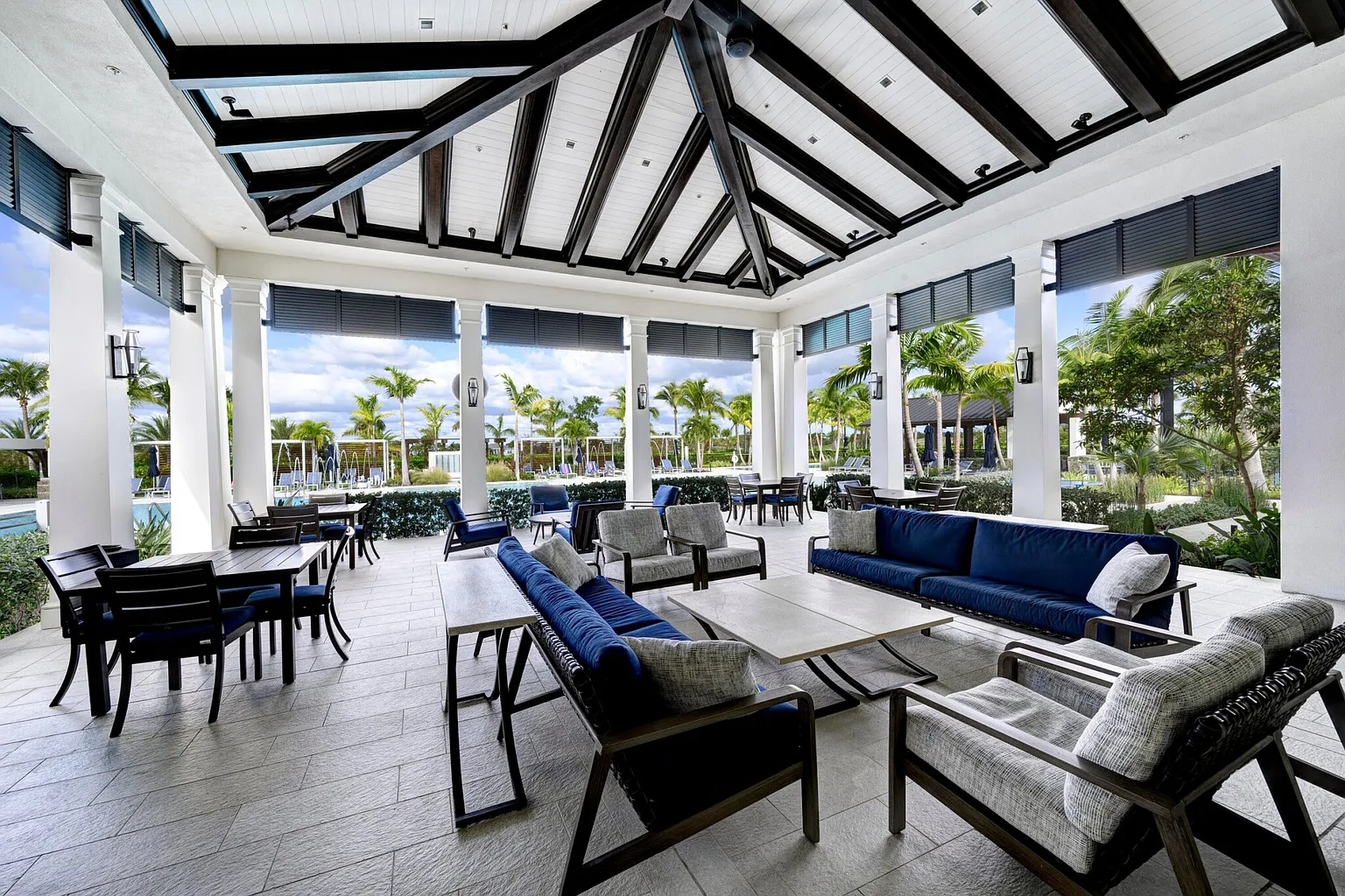 Outdoor lounge and resort amenities